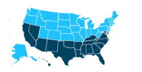 Map for SEER ratings